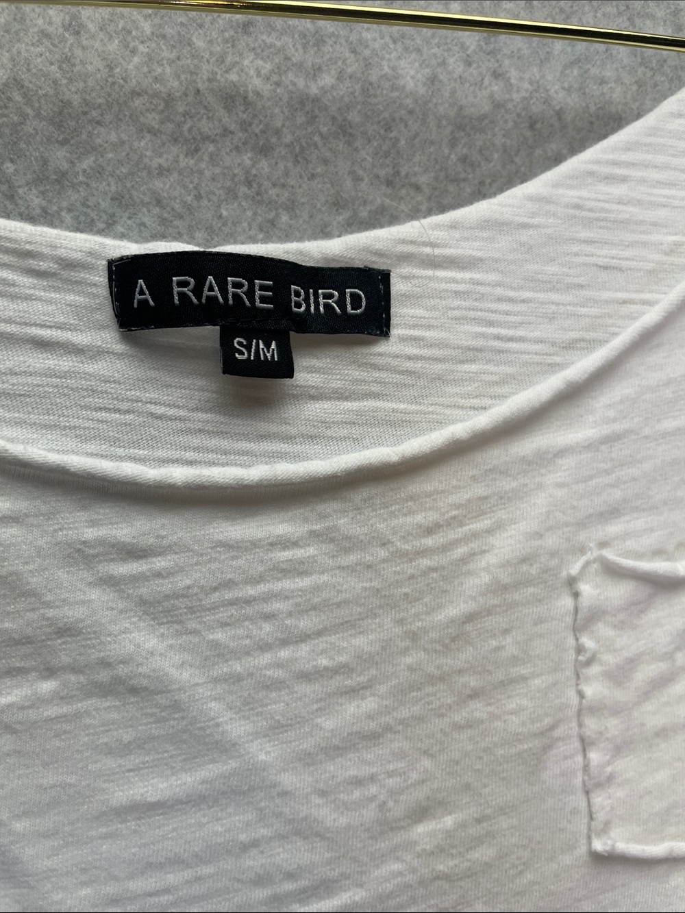 A Rare Bird Distressed White Cotton Raw Hem T Shirt Top - Picture 2 of 4